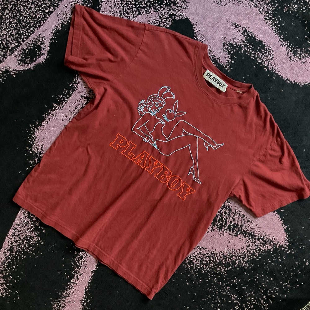 PLAYBOY Maroonish Tee